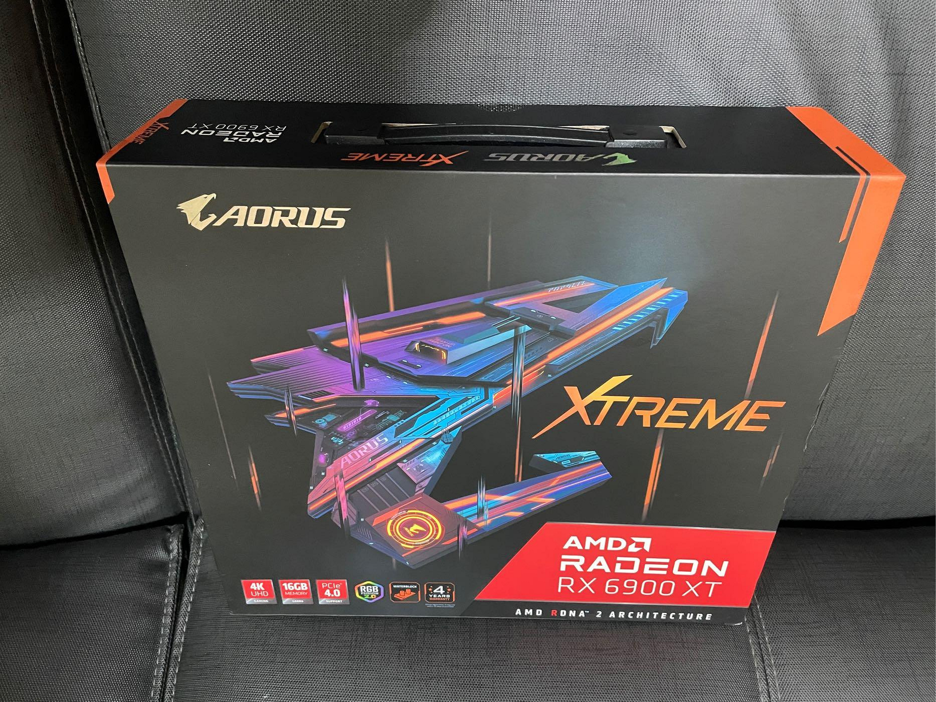 Gigebyte AORUS Radeon™ RX 6900 XT XTREME WATERFORCE WB 16G 盒裝完整 功能正常 開放式水冷 顯示卡