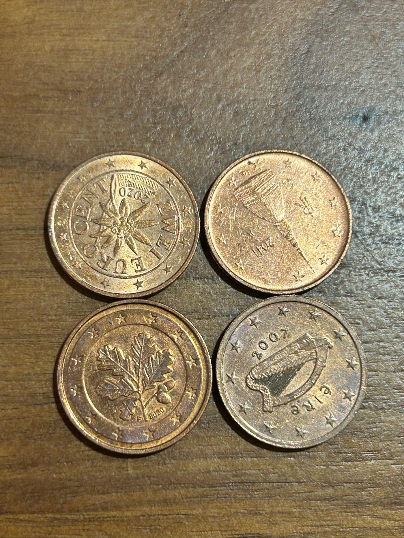 H2Shop】歐洲歐盟歐元Euro 2分2cent 2007-2022年鍍銅鋼紀念幣硬幣錢幣| Yahoo拍賣