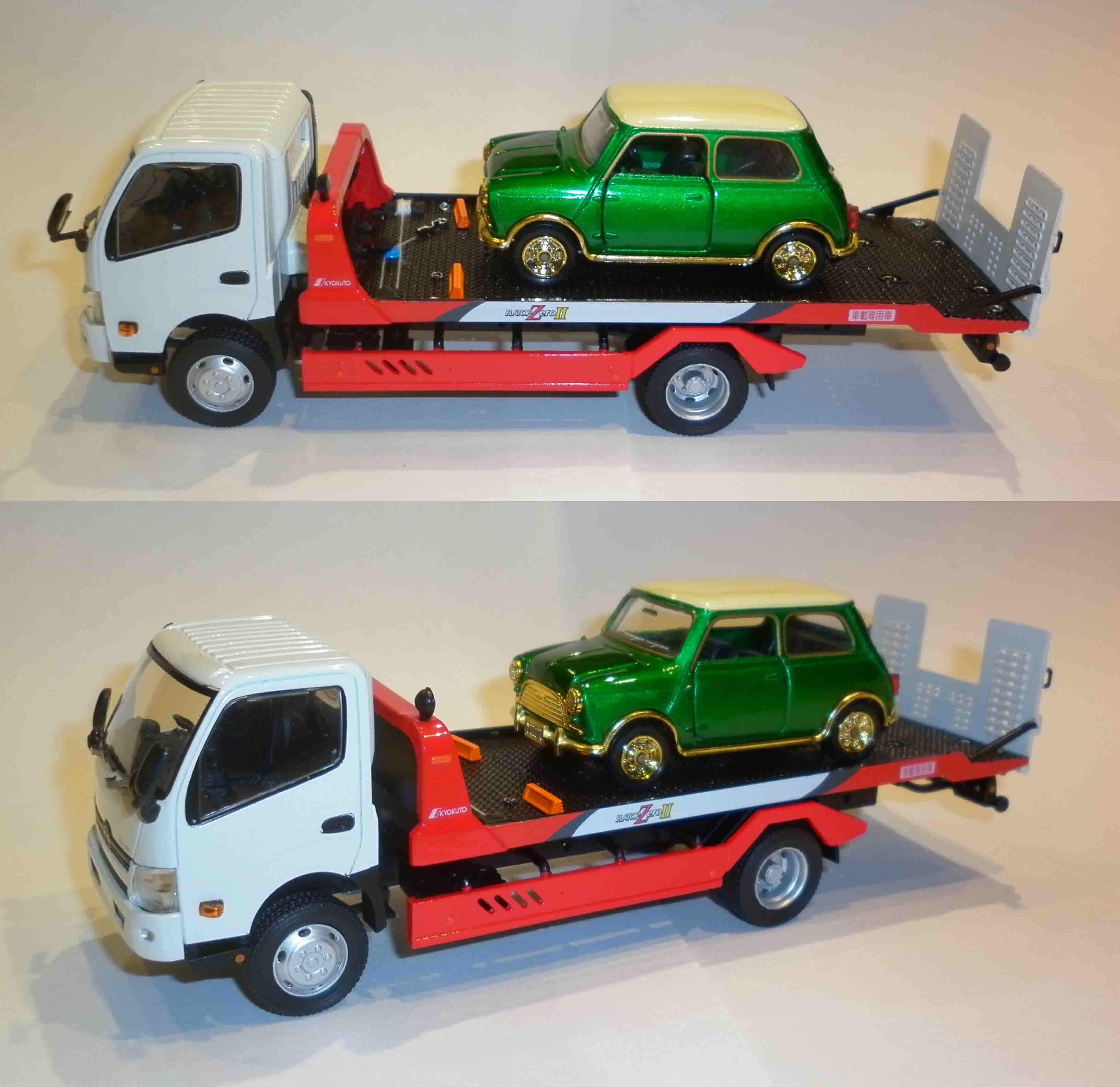 Kyosho 1/43 Hino Dutro Kyokuto Flatop Zero II 拖吊車全新現貨白色