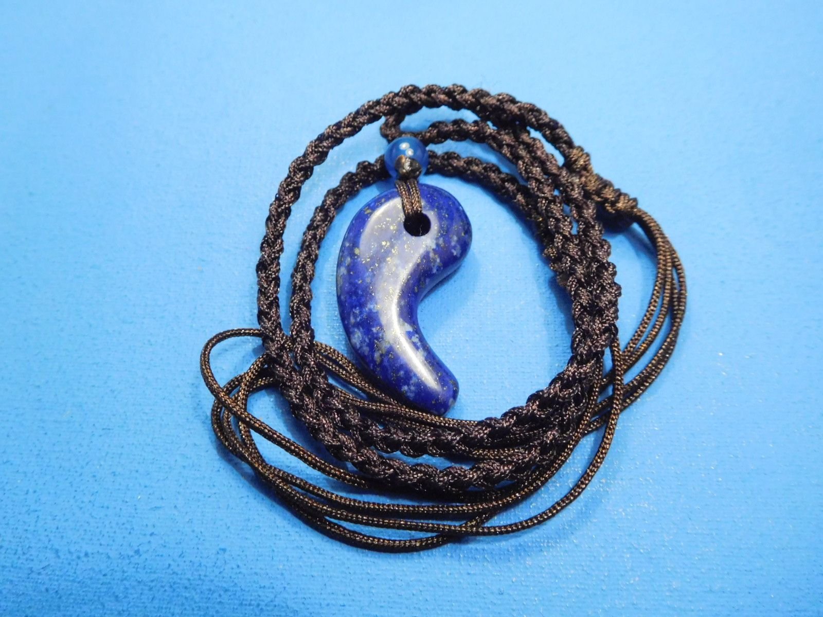 ☆╭【紫鈺の水晶】╮☆天然青金石勾玉項鍊***K742 | Yahoo拍賣