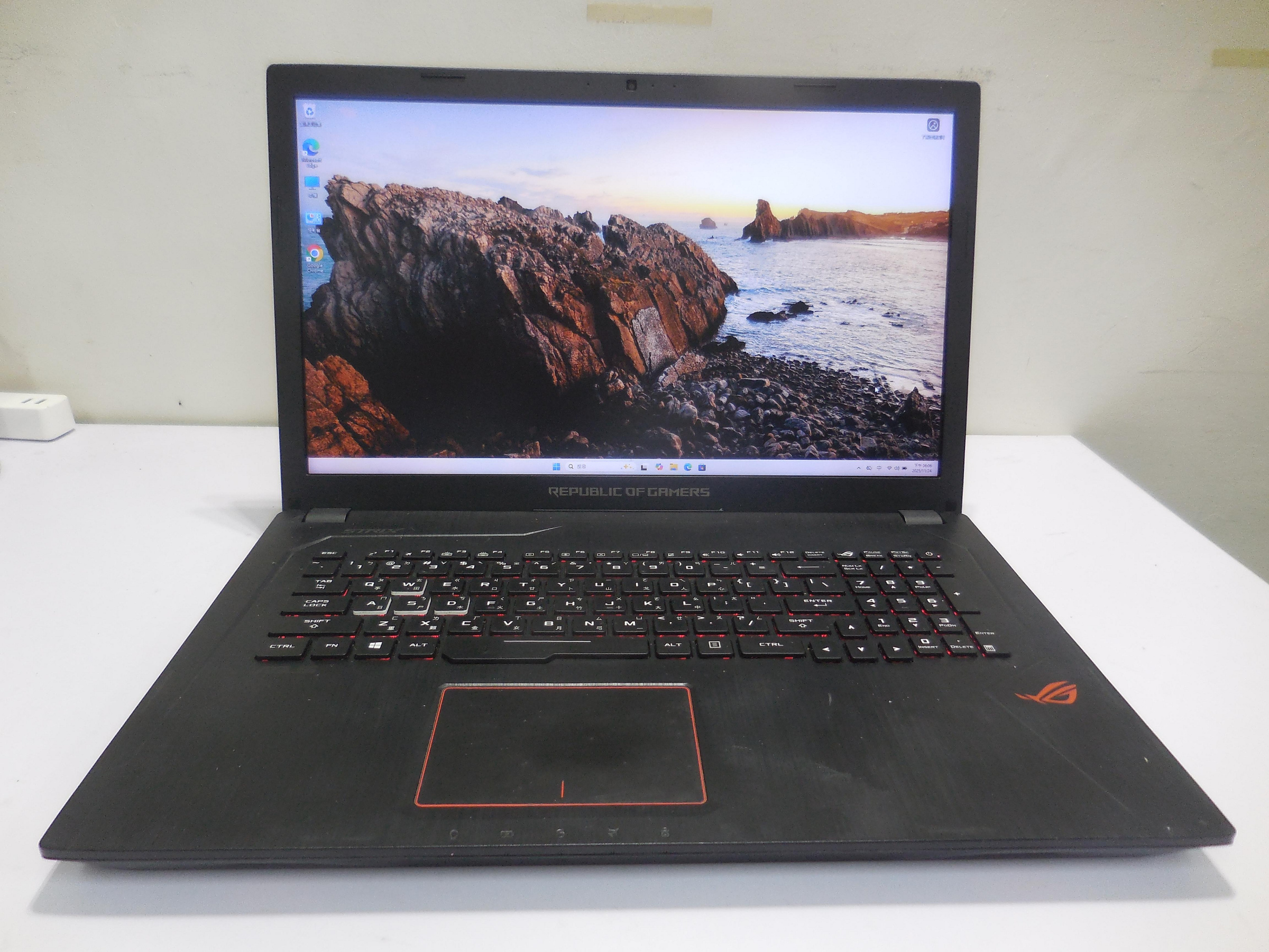 ASUS ROG GL753V 17吋電競 I7-7700H 16G/512G SSD+1TB HD 獨顯GTX1050 TI 4G 背光鍵盤