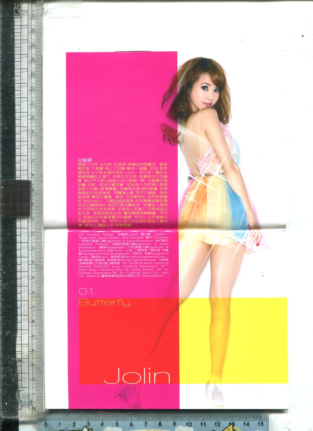 紙盒版蔡依林Butterfly Jolin (花蝴蝶) CD+DVD+寫真歌本2009 宣傳品