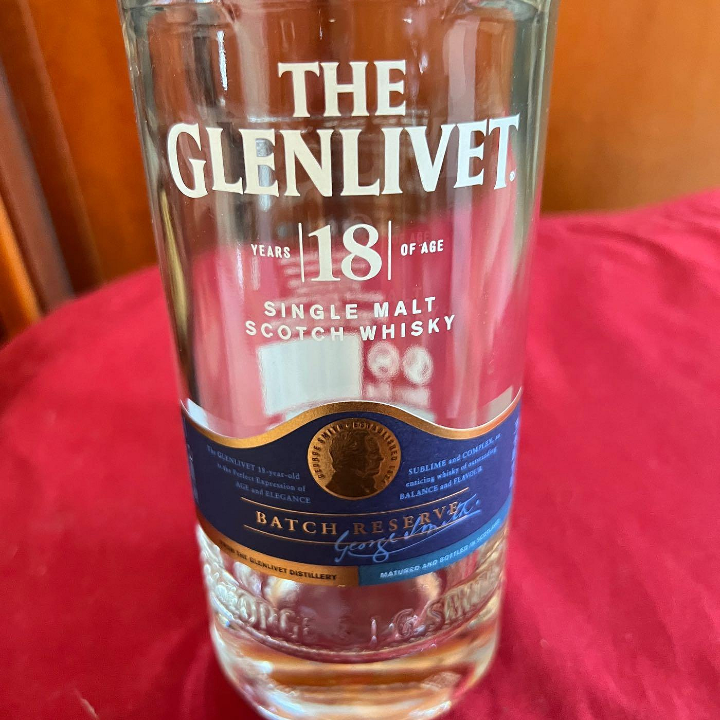 THE GLENLIVET 格蘭利威大師蘇格蘭18年龍年限量版威士忌空酒瓶/多用途