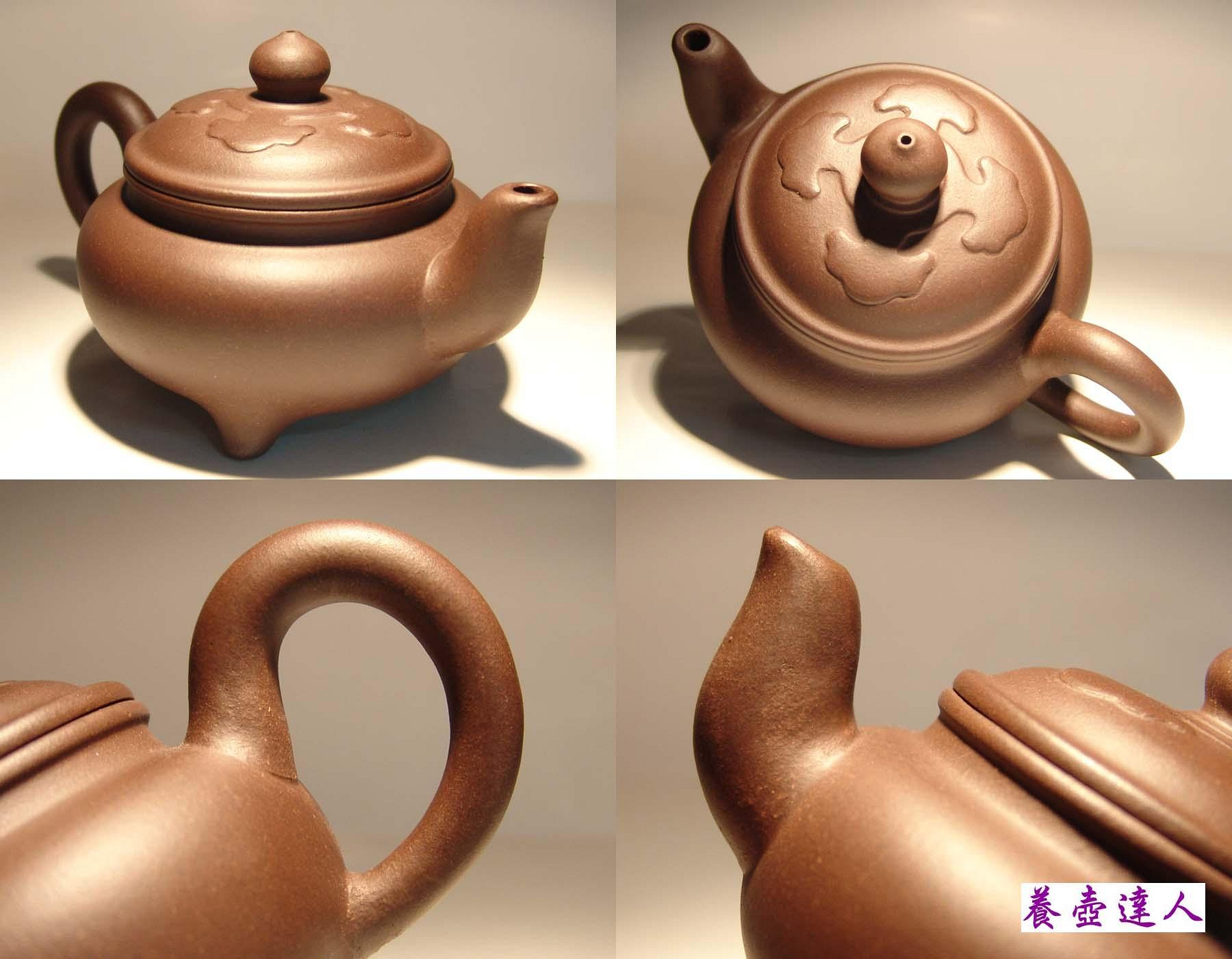 養壺達人}精選宜興紫砂名人{李建軍}極品老紫泥之{雲鼎如意壺} | Yahoo拍賣