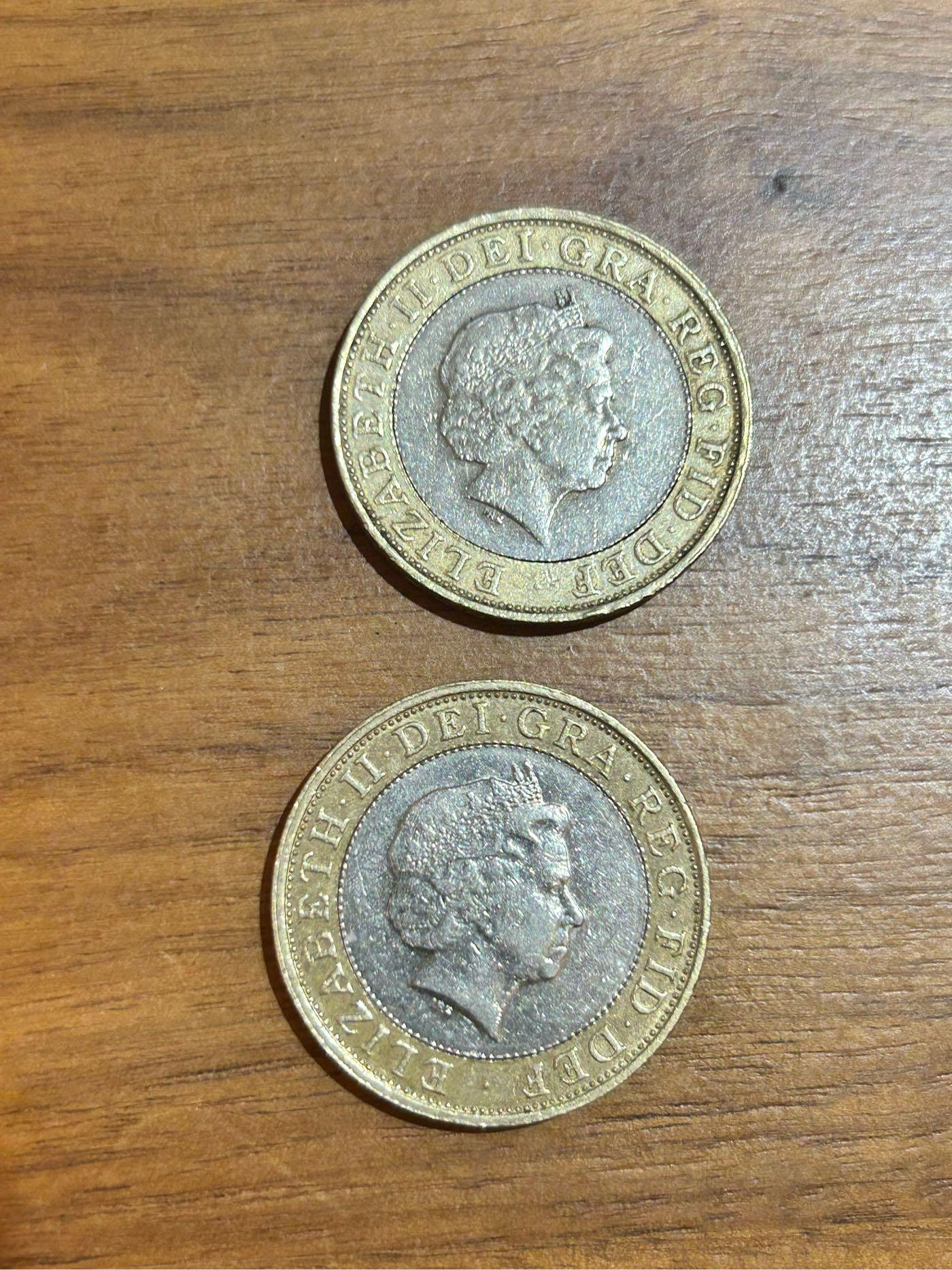 H2Shop】英國Britain UK 英鎊2鎊2 Pounds 1998-2000年伊莉莎白二世（英國女王）英鎊雙色幣錢幣硬幣| Yahoo拍賣