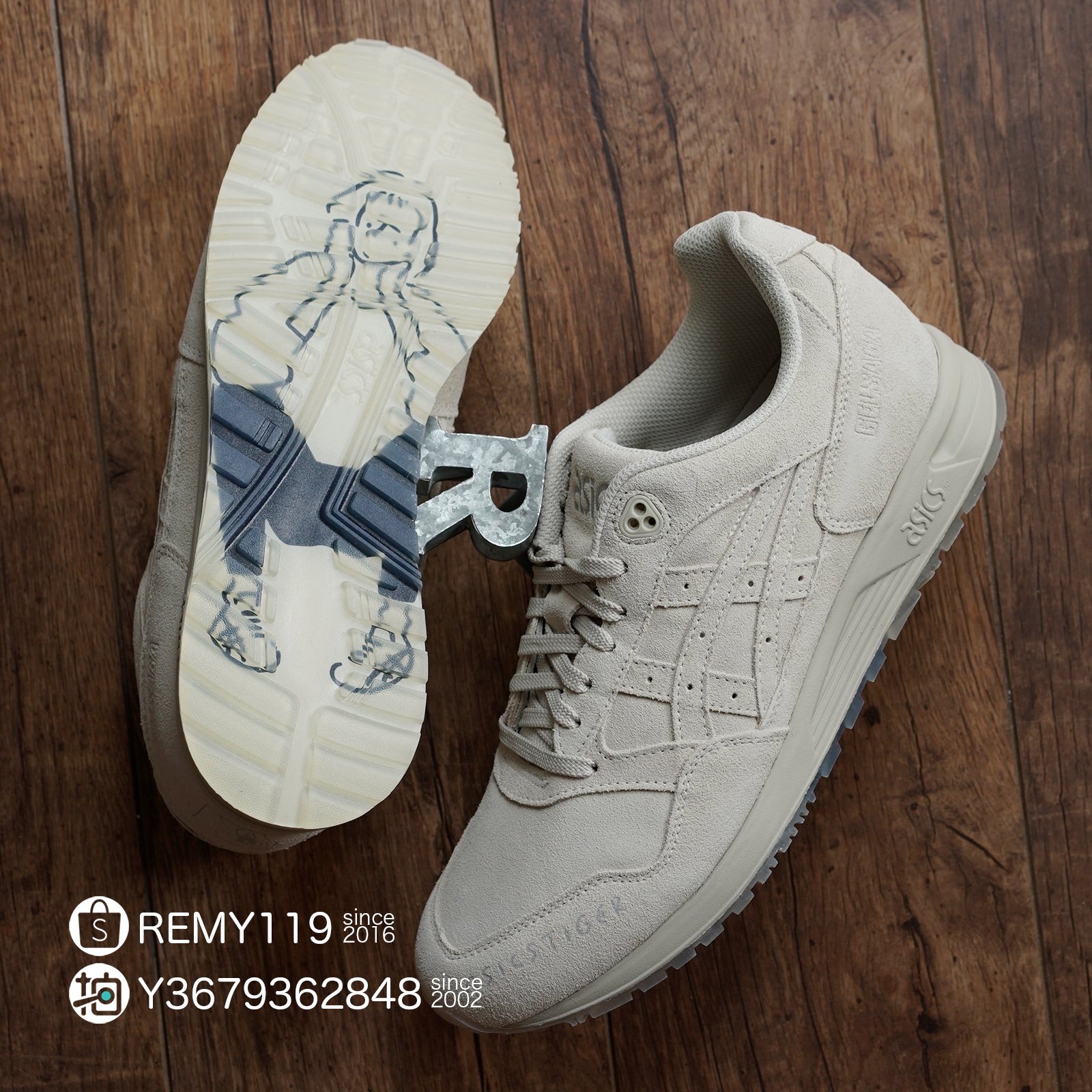 R'代購Yu Nagaba Asics birch GEL Saga 插畫長場雄麂皮1191A264-200