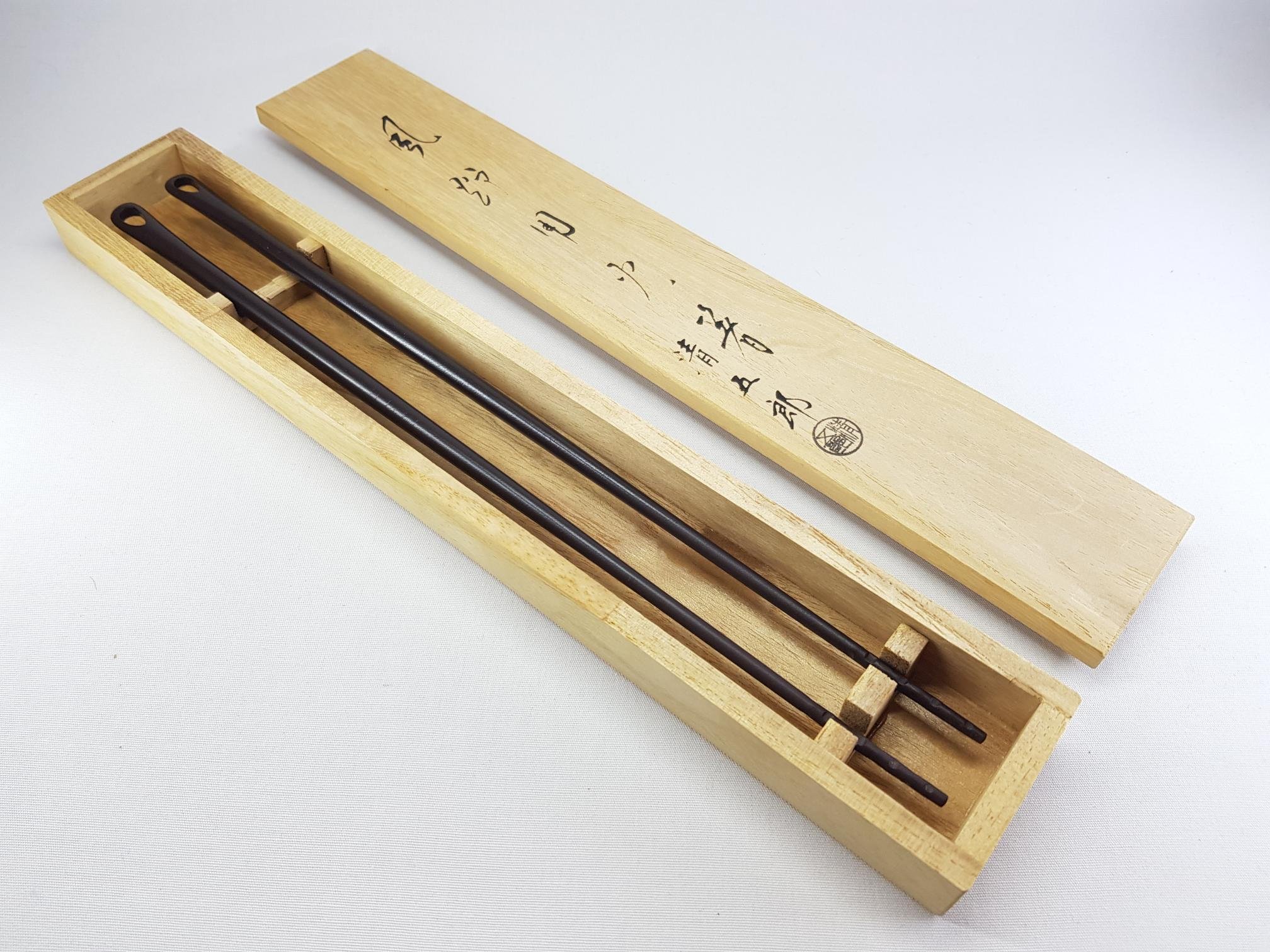 小丸子の家》初代木村清五郎(清雲) 銅製火箸菓子箸銅箸火筷炭夾