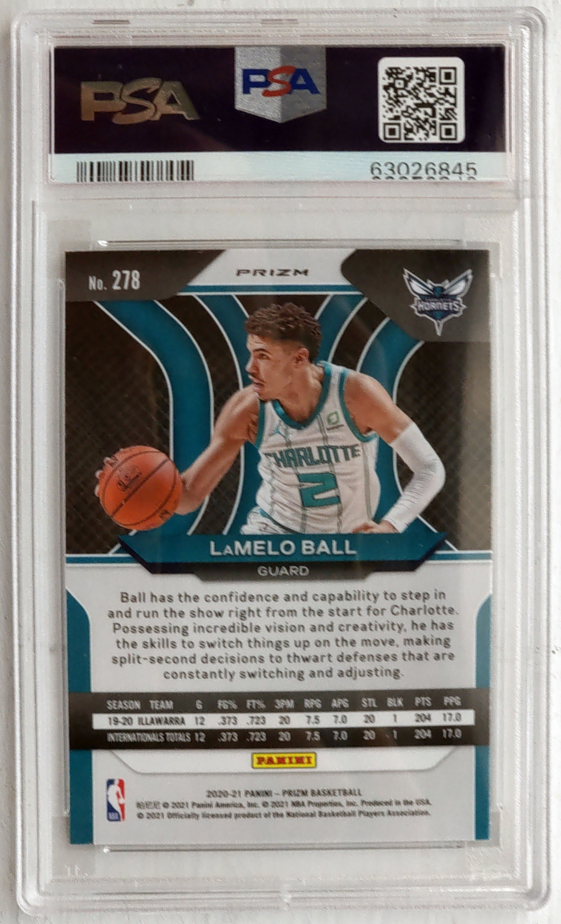 2020-21 Panini Prizm Prizms Silver #278 LaMelo Ball PSA9 | Yahoo拍賣