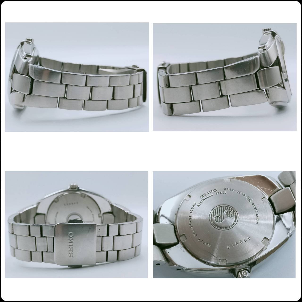 發條盒子H0019】SEIKO精工Perpetual Calendar 羅馬紅面石英不銹鋼錶款 