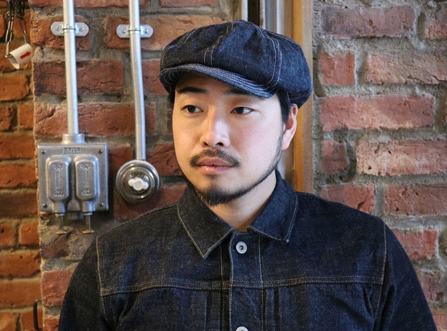 帽子 trophy clothing denim newsboy cap Denim Newsboy Cap, Denim Cap, Newsie, Bleached Denim Hat