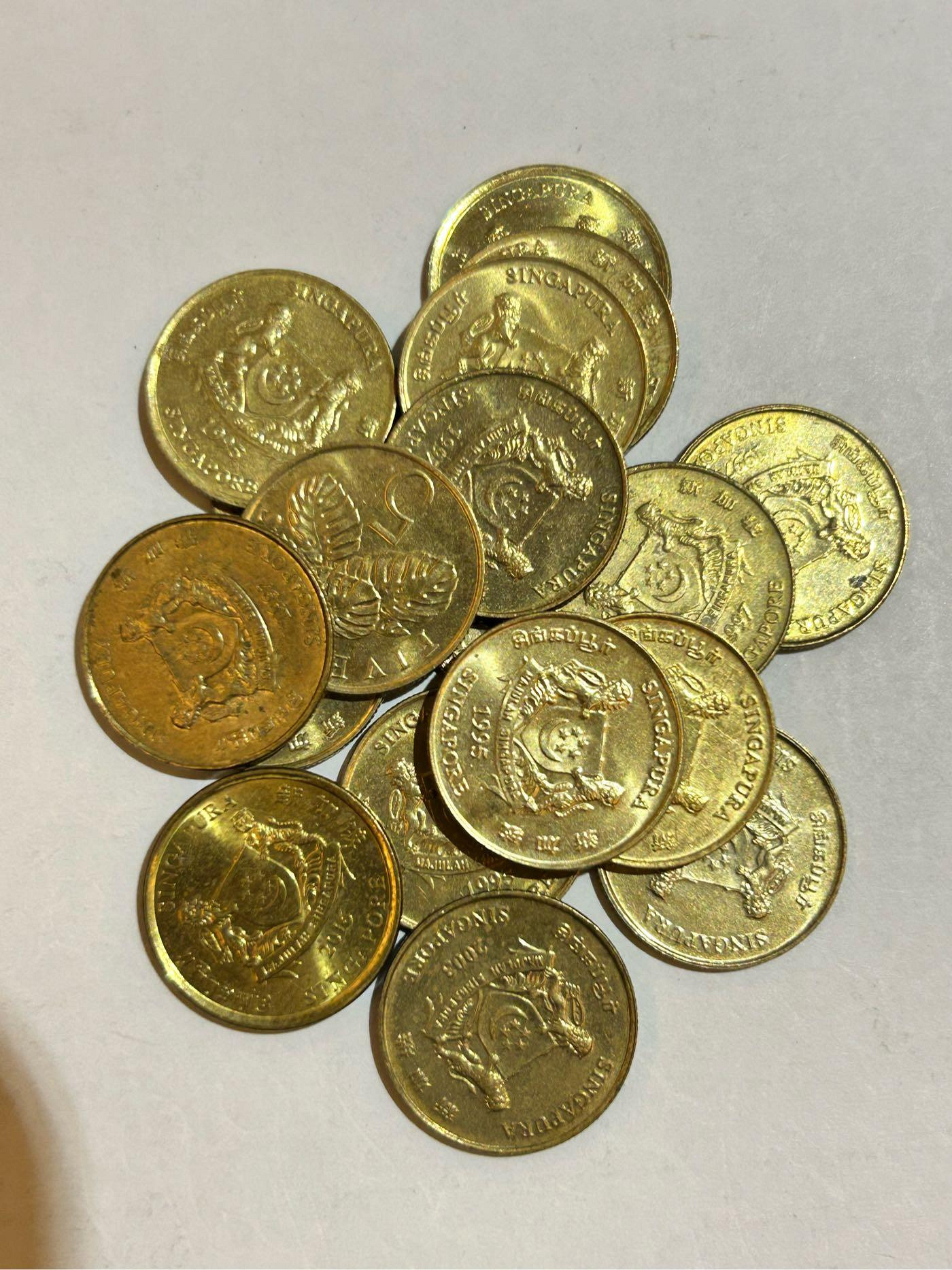 H2Shop】新加坡Singapore 新幣5分1992-2012年電信蘭圖案cents 錢幣硬幣| Yahoo拍賣