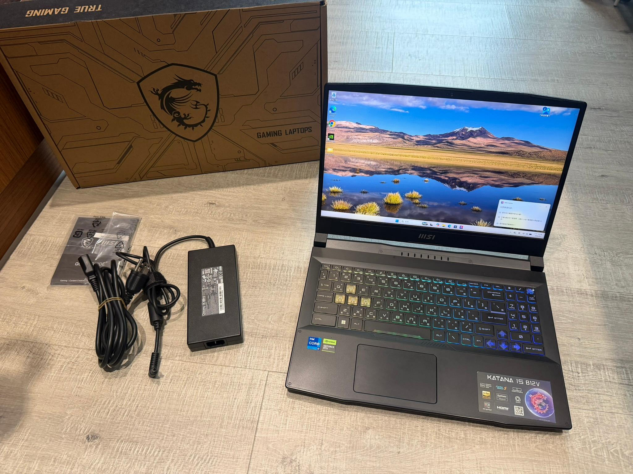 MSI 電競筆電 Katana 15 B12VFK QHD 2K I7-12650H RTX4060 二手筆電 遊戲筆電