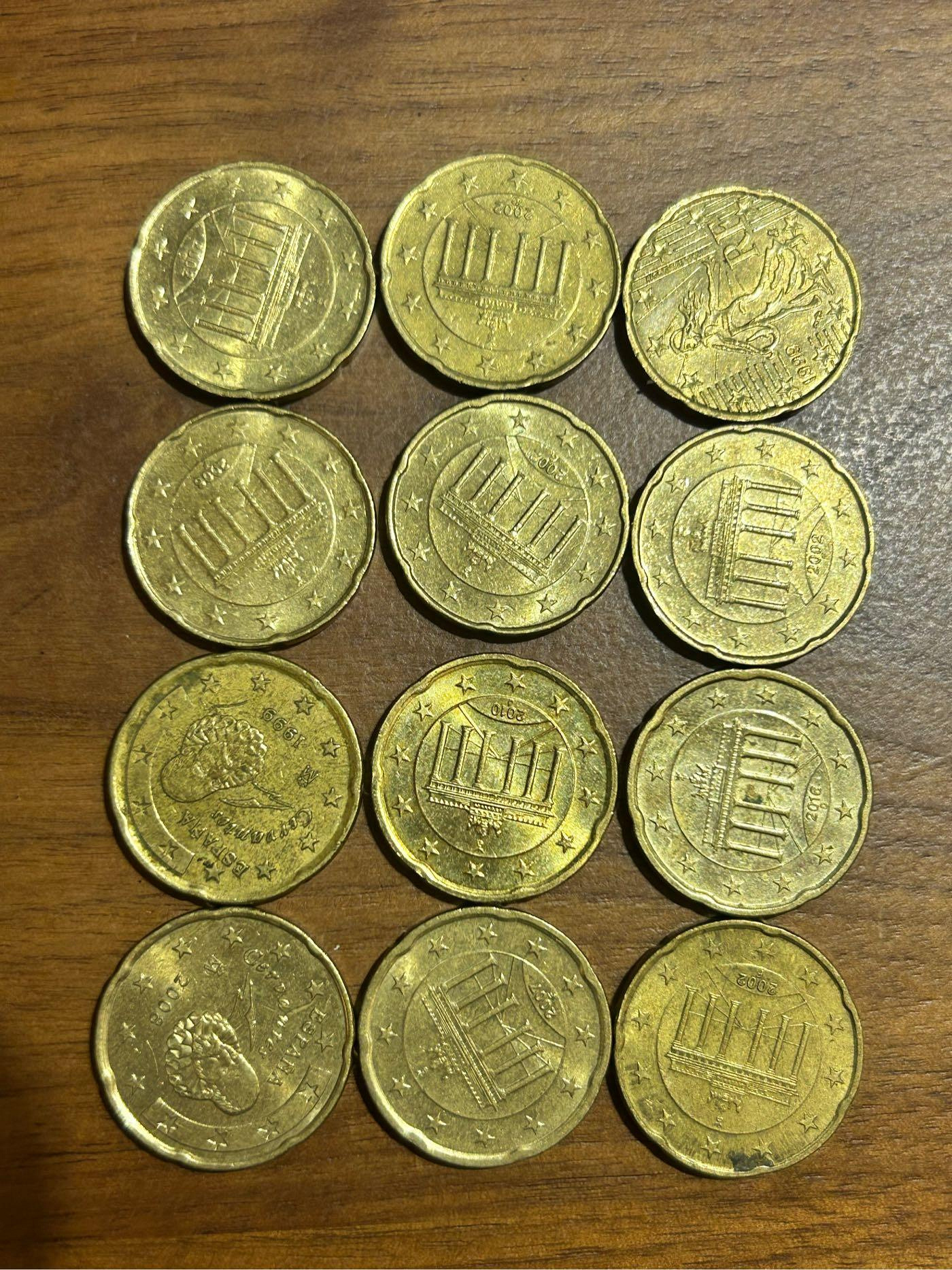 H2Shop】歐洲歐盟歐元Euro 20分20cent 1999-2016年銅幣紀念幣硬幣錢幣| Yahoo拍賣