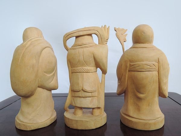 九天坊─藝雕品】＊黃楊木雕─日本七福神(老件,免運)＊FA216 | Yahoo拍賣