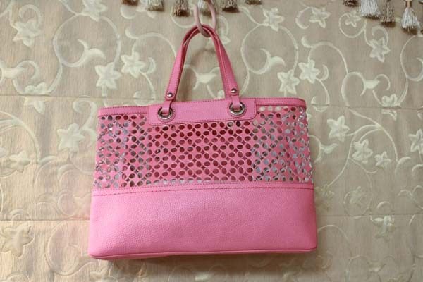 【性感貝貝】~ 澳洲品牌OROTON粉色摟空真皮手提包, Vercase P&J Gucci Tod s Duck風