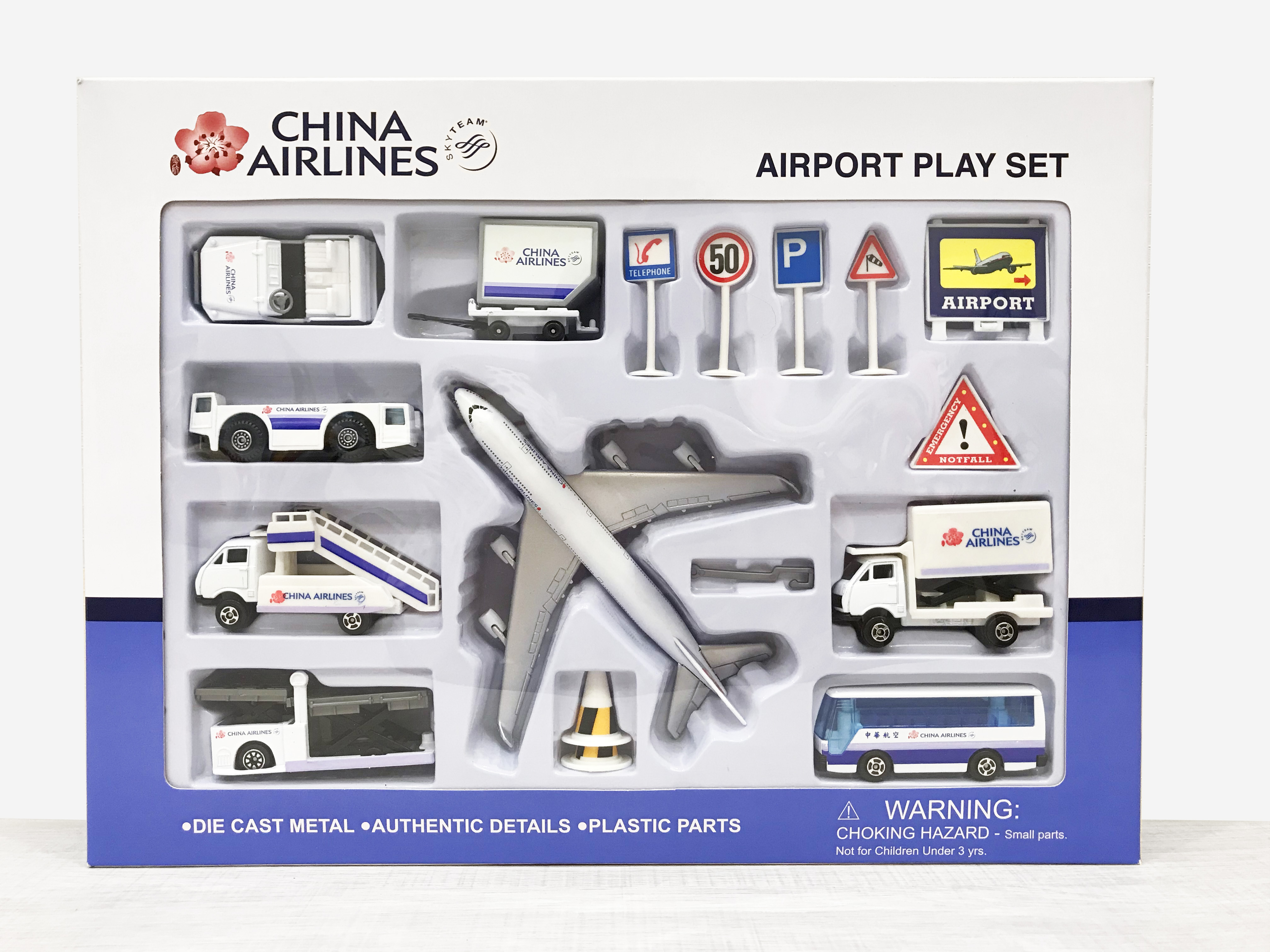 未使用　CHINA AIRLINES AIR PORT PLAY SET 限定 Phoenix A300B4-622R チャイナエアライン B-1802 1/400 [11971]