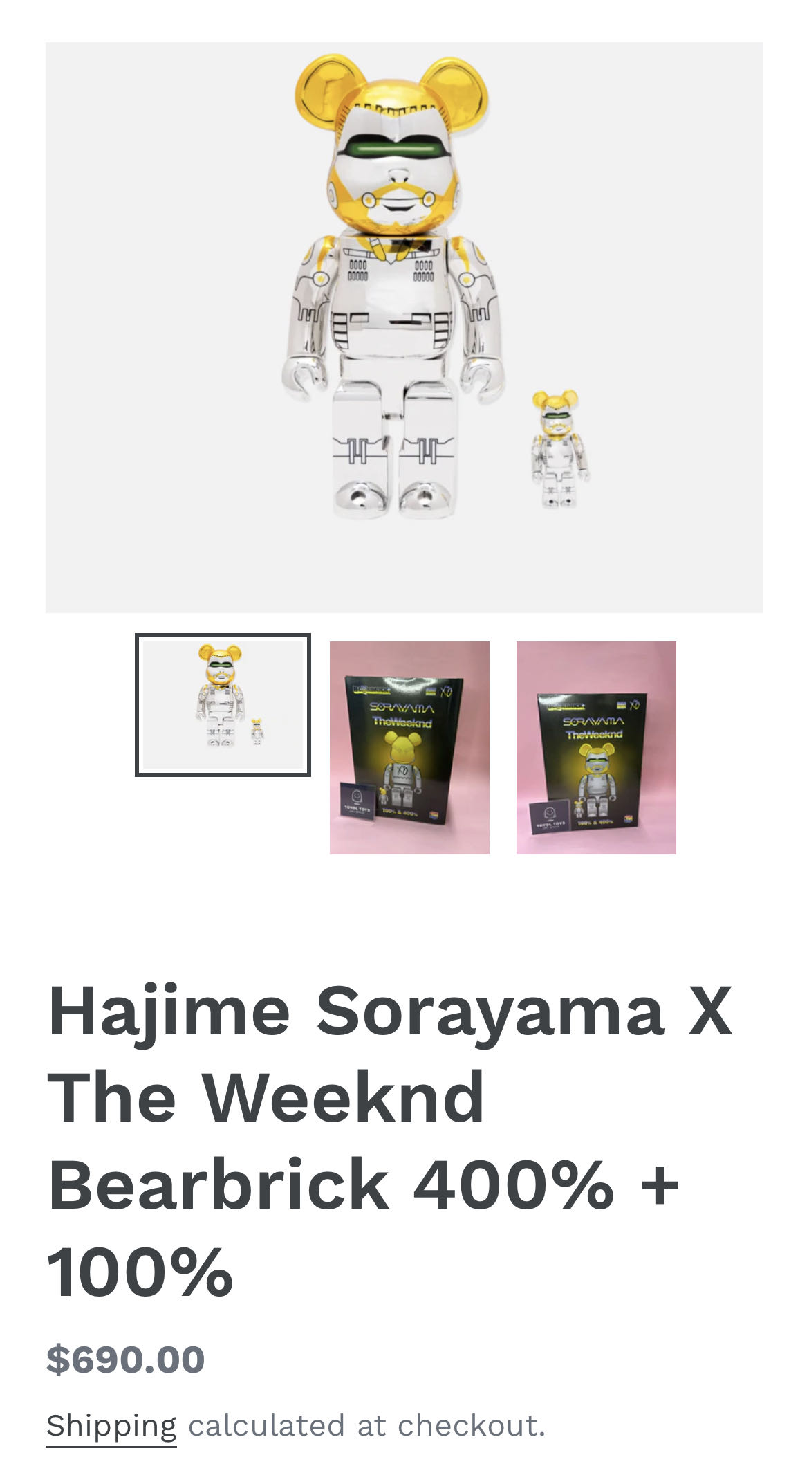 MEDICOM TOY - BE@RBRICK SORAYAMA × THE WEEKND 空山 MEDICOM BE@RBRICK THE WEEKND X HAJIME SORAYAMA 1000