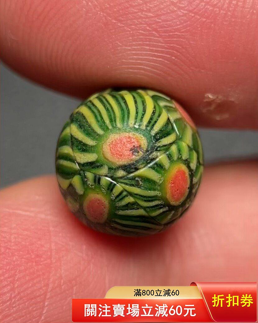 老琉璃珠蜻蜓眼琉璃戰漢蜻蜓眼千年古珠漢代琉璃老琉璃蜻蜓眼戰國【梨落 