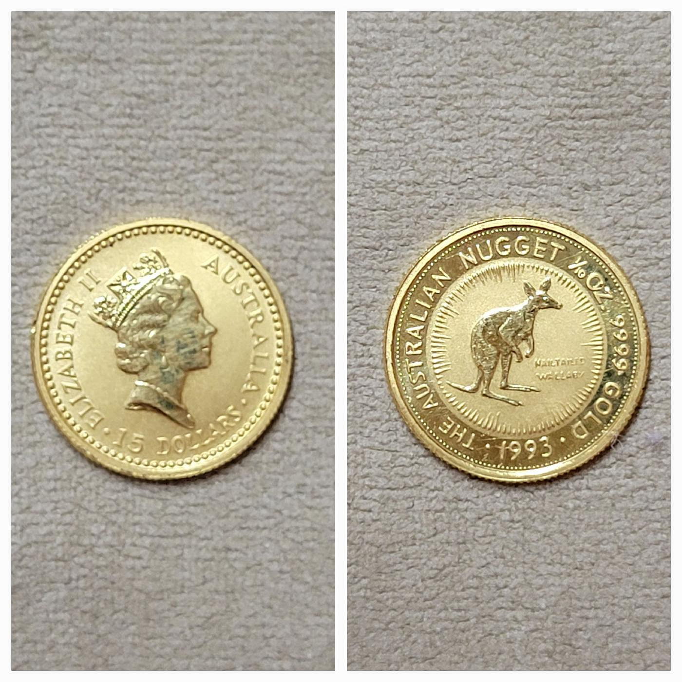 一米時光】1993年☆澳洲袋鼠鴻運金幣1/10盎司(純金9999) | Yahoo拍賣