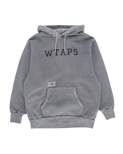 已售出*** WTAPS 19AW COLLEGE. DESIGN HOODED GRAY L 水洗全新正品