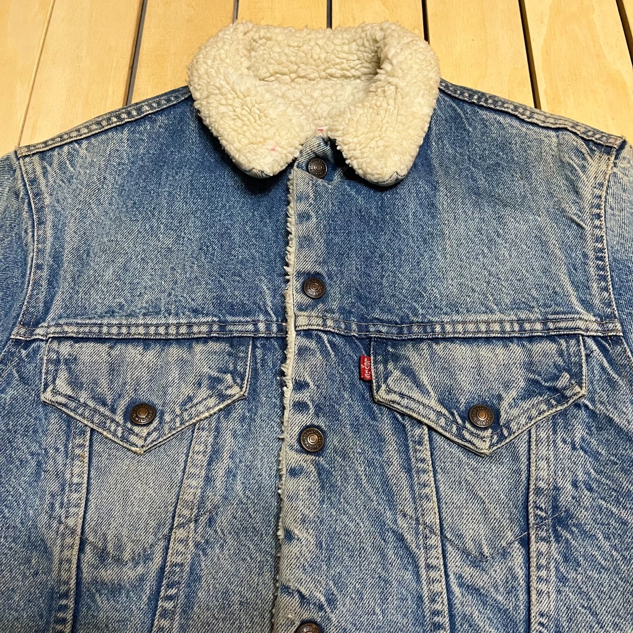 古著 Vintage 70's Levi's Levis 舖棉 牛仔外套 單寧刷毛夾克 美國製