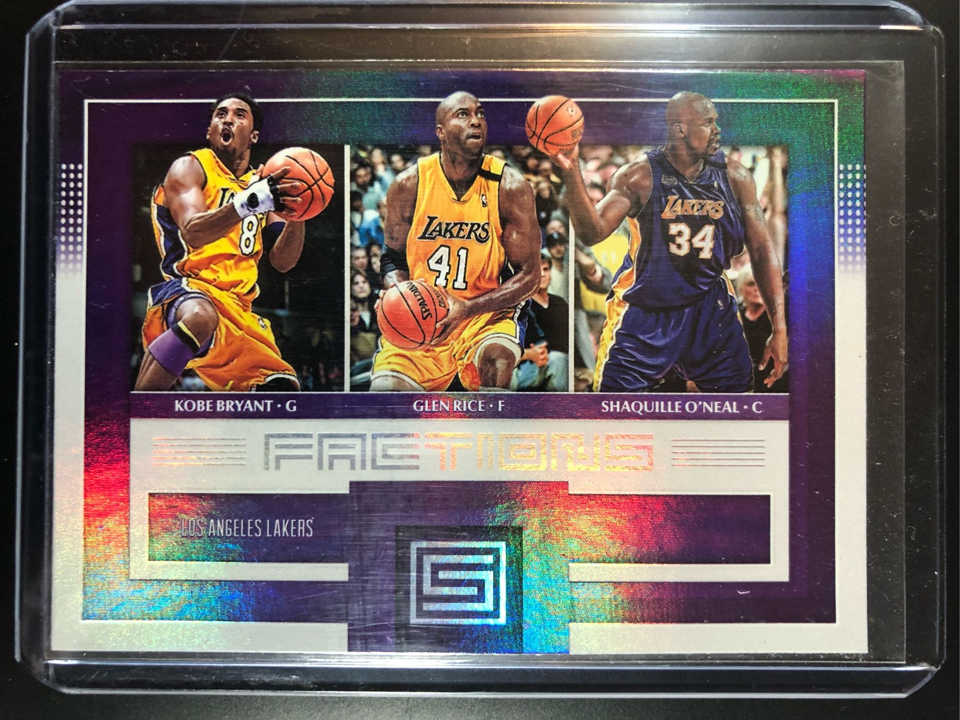 2017-18 Panini Status Factions Lakers Bryant/Rice/O