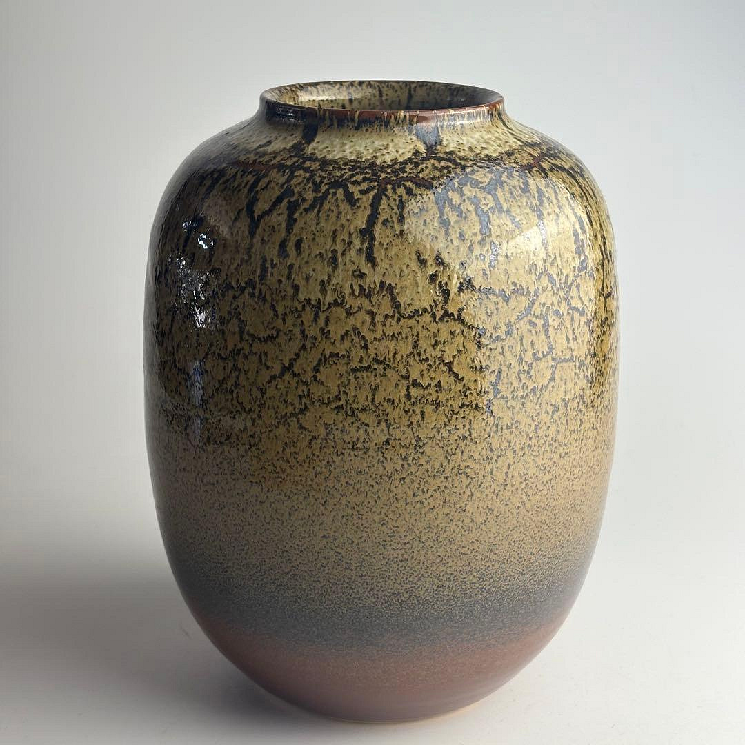 山本正年 斑文釉 花生 共箱 大型 花瓶 花器 飾壺 陶瓷器 美術品 陶磁 山本正年斑文釉花生共箱花瓶花器飾壺陶瓷器美術品陶磁華道具| Yahoo拍賣