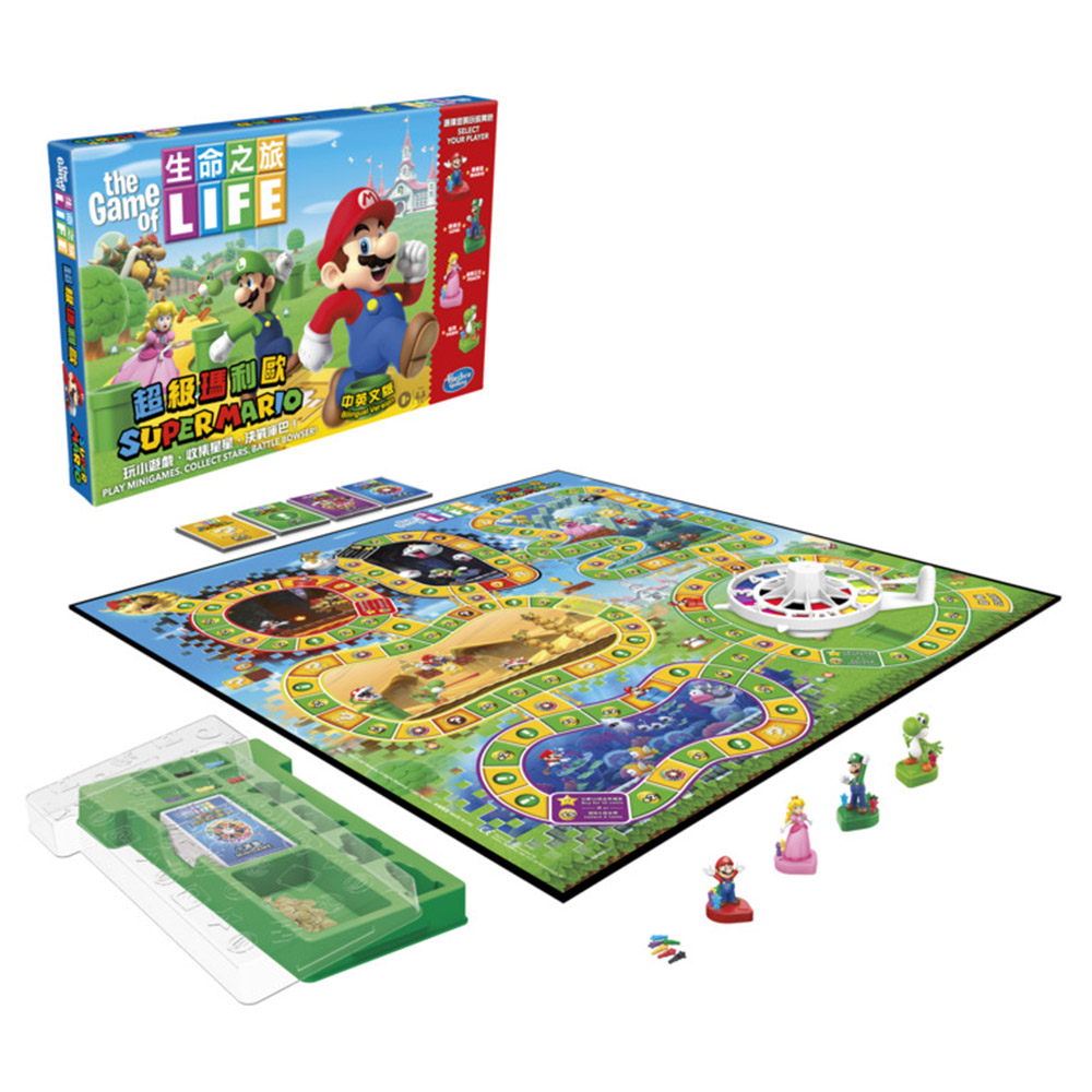 海神坊=E9488 生命之旅超級瑪利歐遊戲組MARIO 超級瑪莉兄弟大富翁挑戰桌遊益智遊戲競賽聚會比賽中英文版| Yahoo拍賣