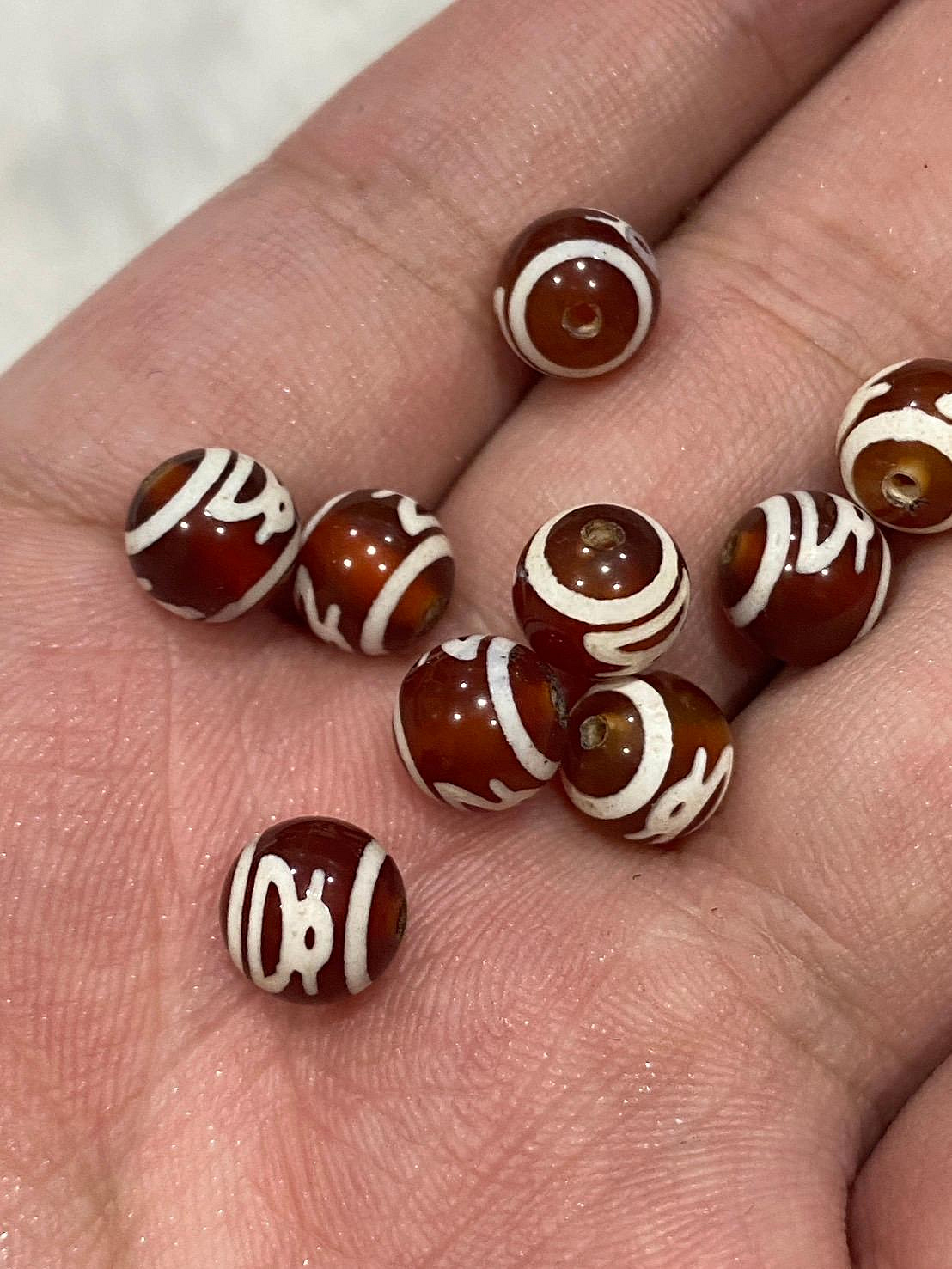 財神天珠紅瑪瑙西藏老天珠財神降臨打通財路集四方財氣無往不利