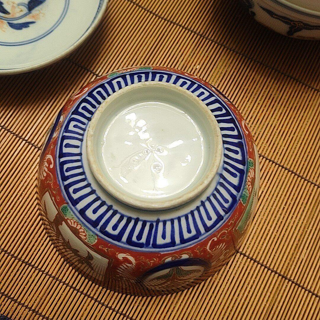 嚴選日本回流伊萬里風格陶瓷蓋碗，手繪赤彩花卉開窗，胎質細膩釉面光亮