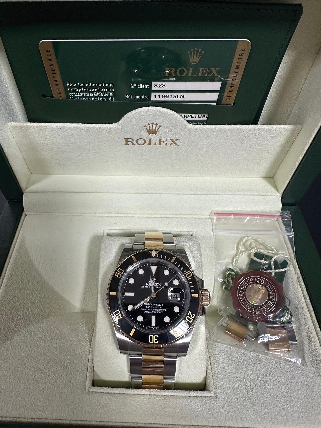 ROLEX 勞力士 半金黑 中美公司貨盒單配件齊全116613LN 非116613LB 126613 116500 116660