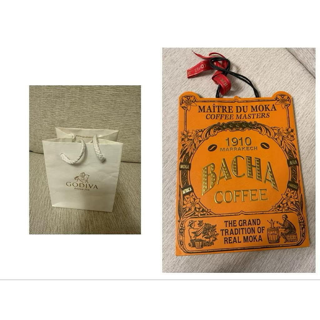 送禮 紙袋 禮物袋 Godiva 巧克力 夿萐咖啡 Bacha Coffee