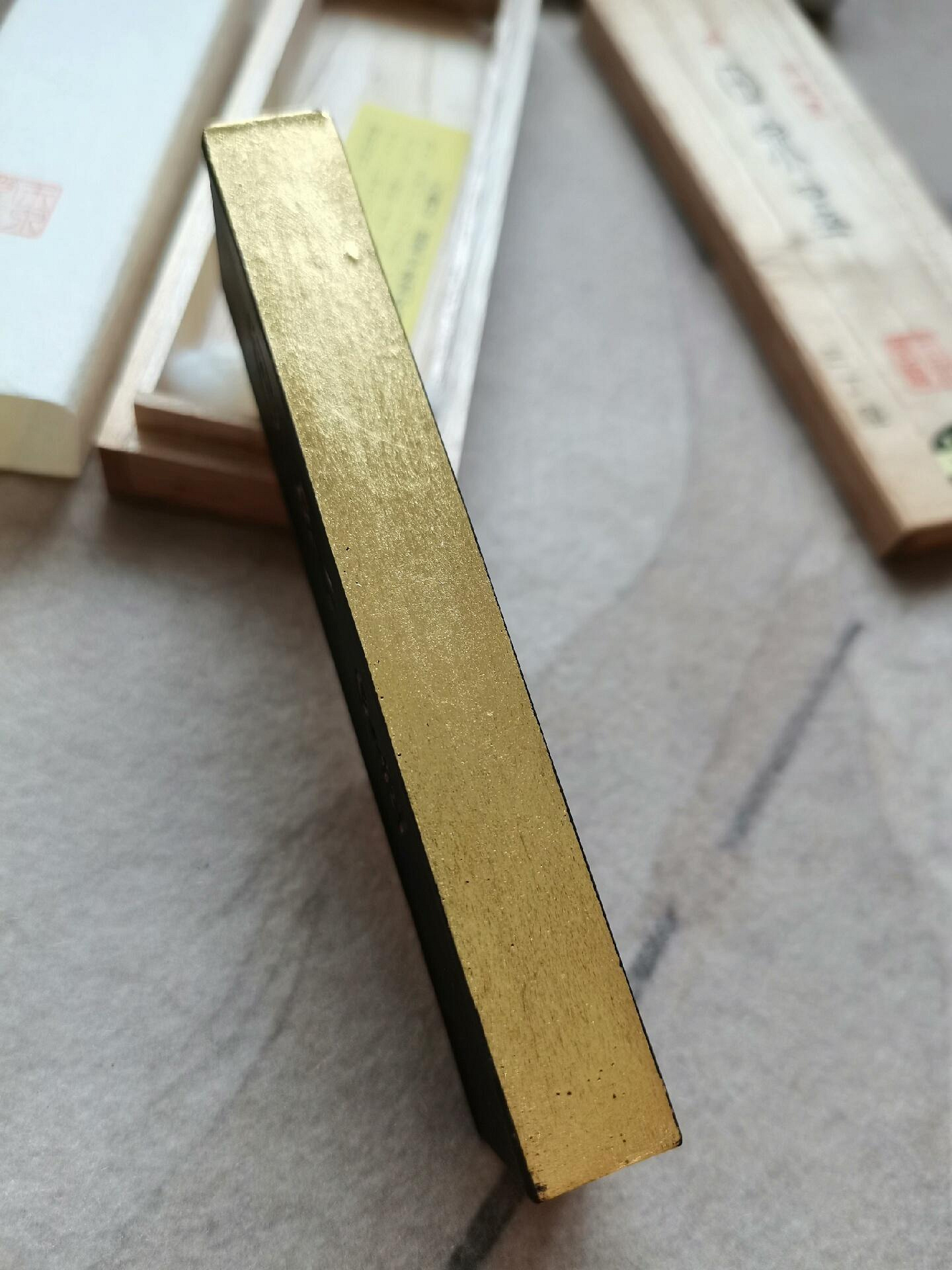 玉泉堂玉泉墨玉泉堂老墨70-80年代日本玉泉堂制菜種油煙“玉泉墨”一笏三