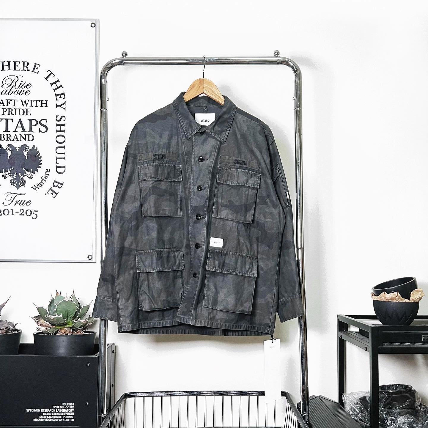 希望商店】【✓寄賣商品】WTAPS JUNGLE LS 02 20SS 黑迷彩水洗四