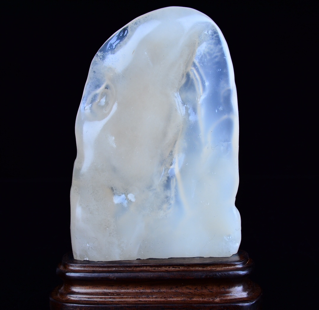 傳世珍藏~~國寶壽山石精品擺件---荔枝凍石『李白醉酒』通透度極強，幾