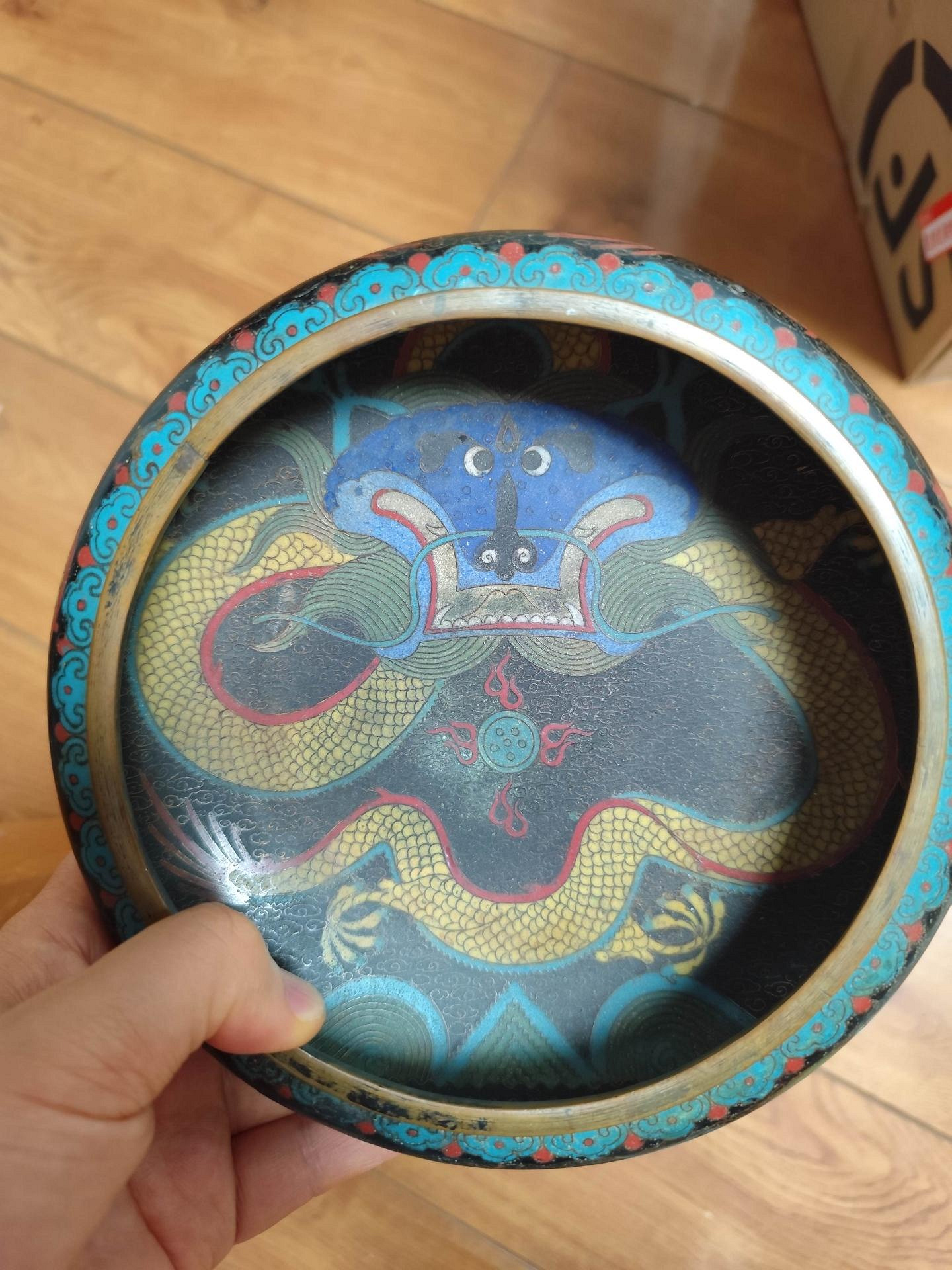 年代物 貴重 稀少珍品 銅胎景泰藍 七宝焼 琺瑯彩 龍紋 茶壷 酒壷 急須