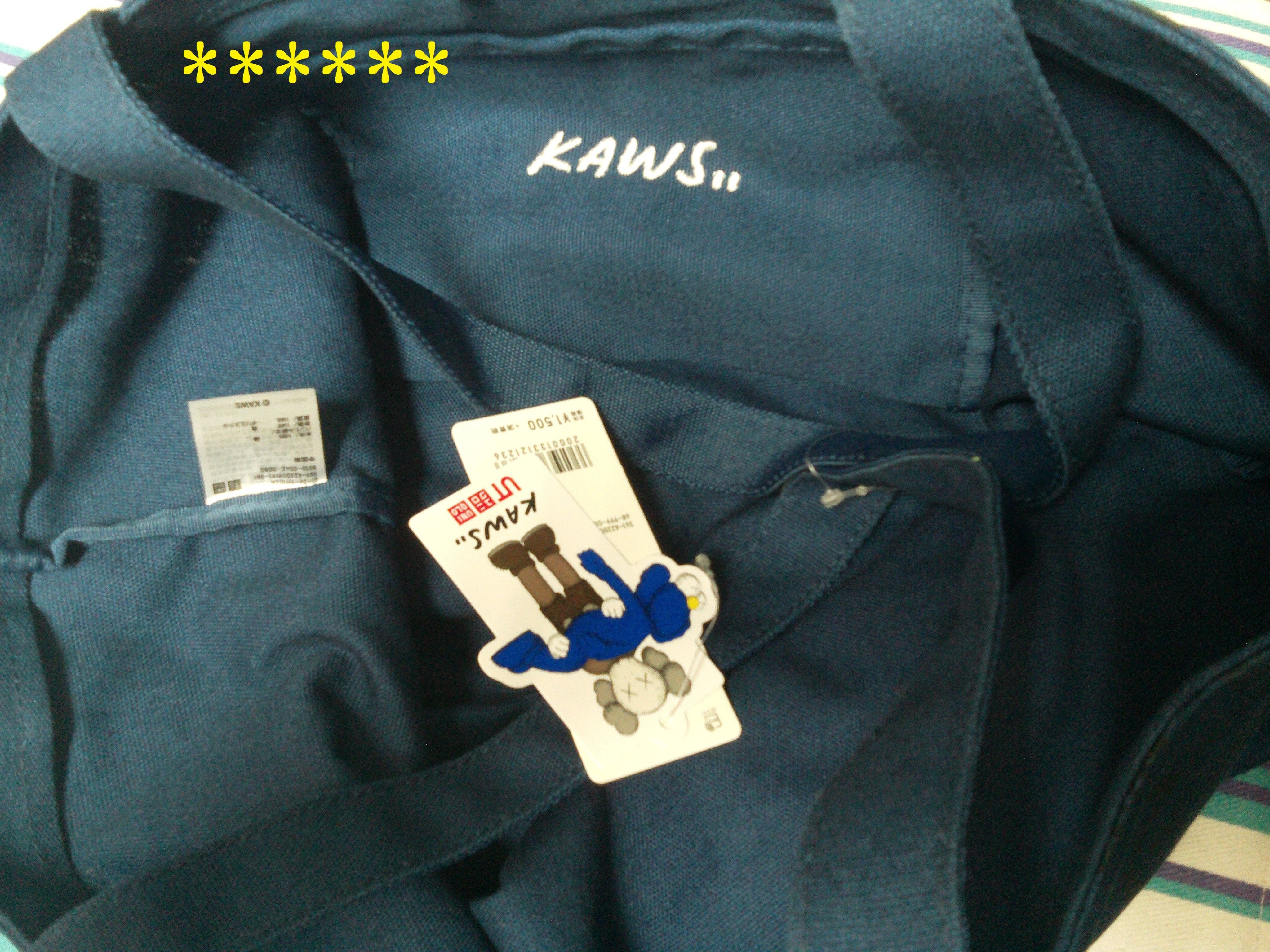絕版~正版UNIQLO x KAWS UT 最後聯名款~托特包提袋(藍色)