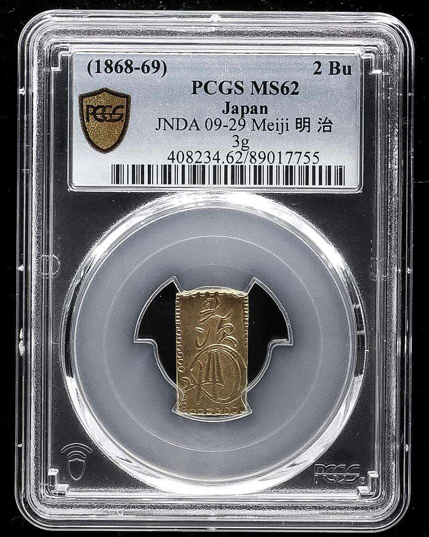22-1-121 日本貨幣 明治二分判金 金台 金貨 明治二分金 量目約3.00g