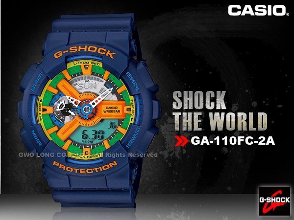 CASIO 手錶專賣店CASIO G-SHOCK GA-110FC-2A 彩色樂高變形金剛消光雙顯