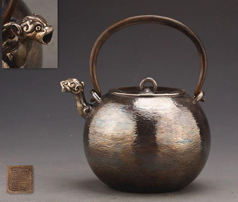 二代秦藏六兽口鐵之手純銀重523g乙讓出| Yahoo拍賣