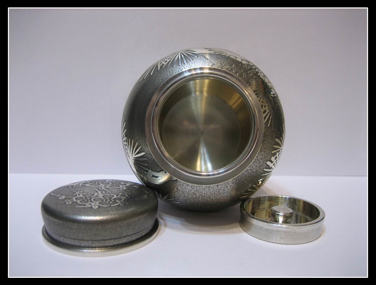 乾茂號造　茶壺　錫 乾茂虎造 錫茶壷 外蓋欠品｜トレファクONLINE