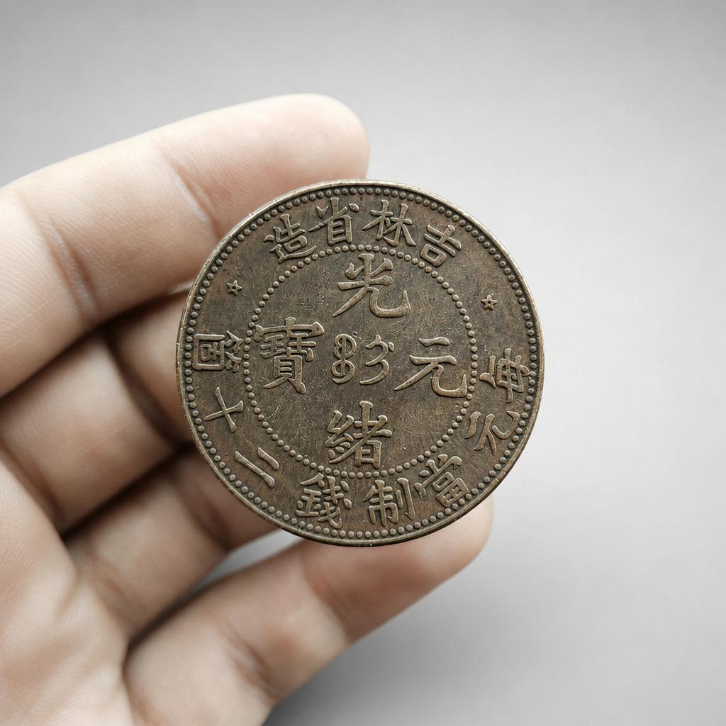 3851【中国・清】光緒元宝 吉林省造 二十箇 硬貨 古銭 3851【中国・清