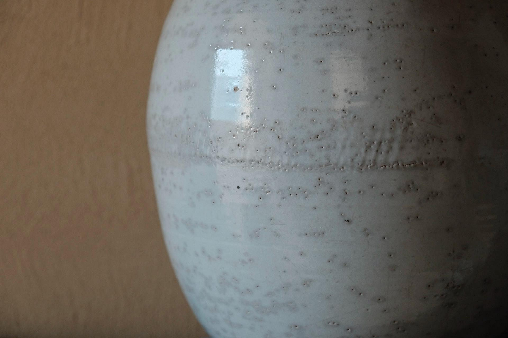 18世紀李朝白瓷提燈壺德利款38cm 高麗青瓷月亮罐古雅風味白中發青釉色