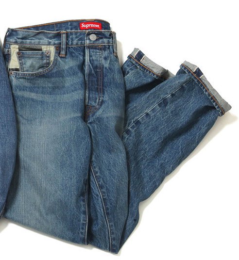 現貨】全新正品秋冬經典聯名款Supreme x Levis 501 Jean 長褲水洗