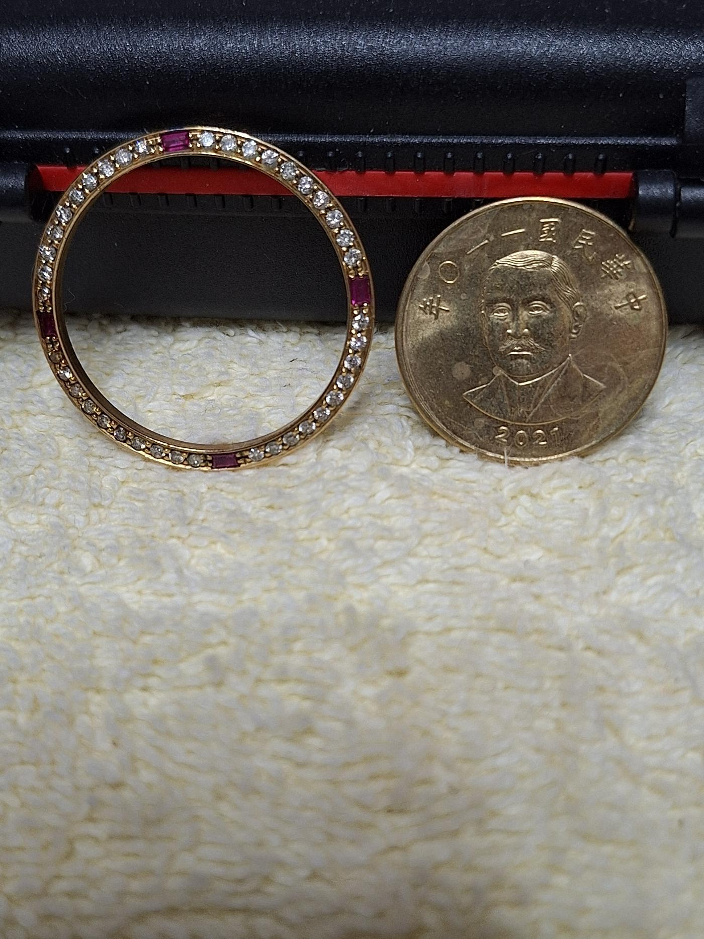 勞力士 專用K金鑽圈 男錶使用18238 16233 鑽石圈 鑽石框 鑽框 滿天星 紅蟳