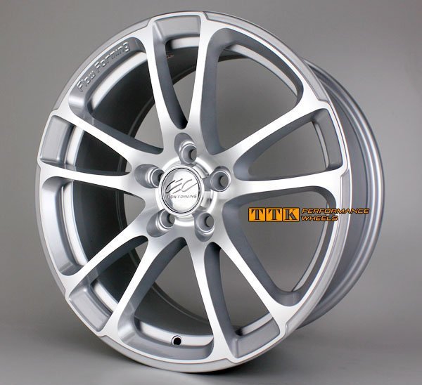 17吋7.5J 全車系美國CEC超輕量FLOW FORMING 旋壓輕量化鋁圈銀車面約6.8