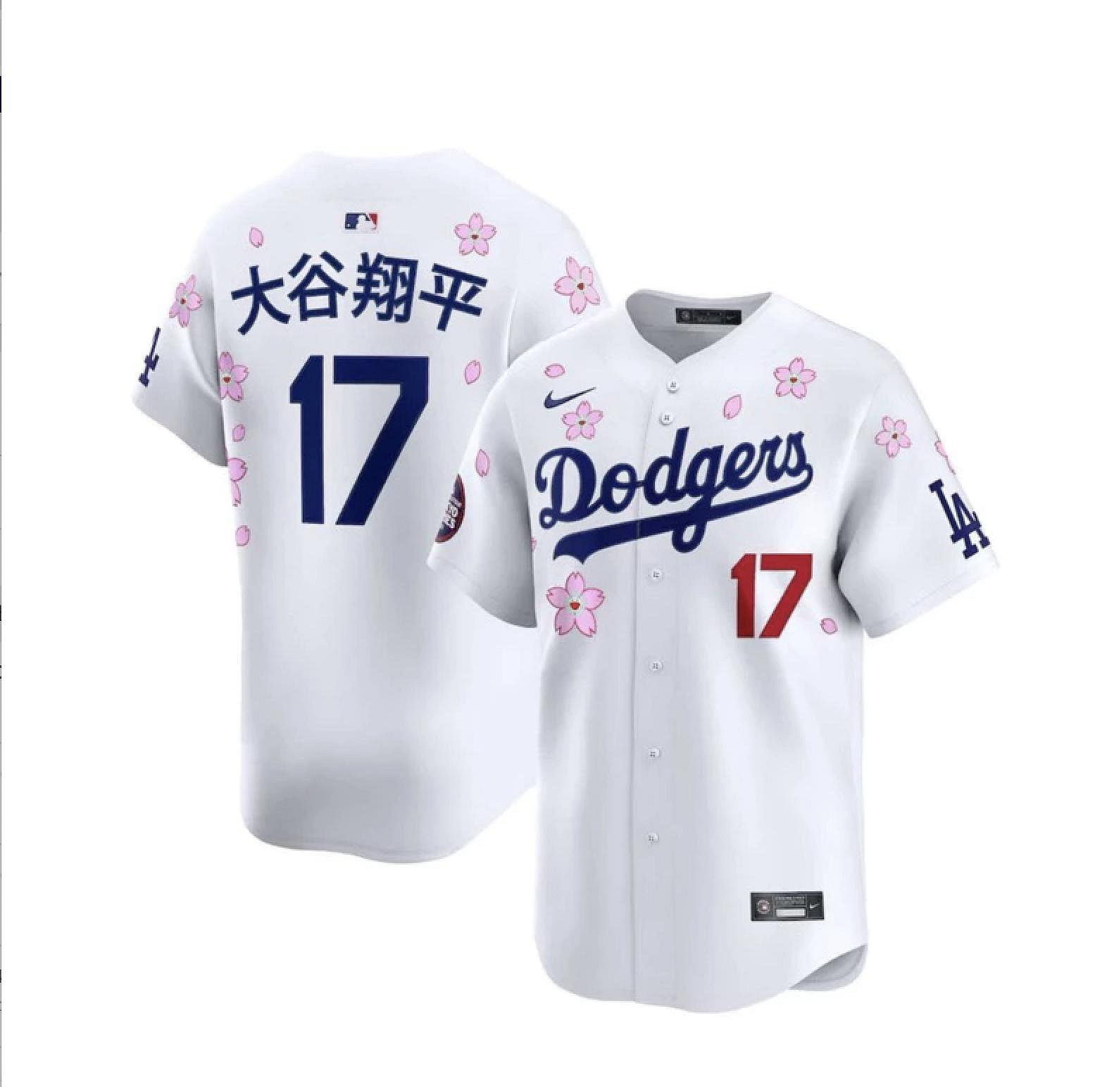 Dodgers 大谷翔平　漢字ユニフォーム　村上隆　M　MLB Ohtani 村上隆 x MLB Mサイズ 大谷翔平 17 ブルー Tシャツ 2025年 東京