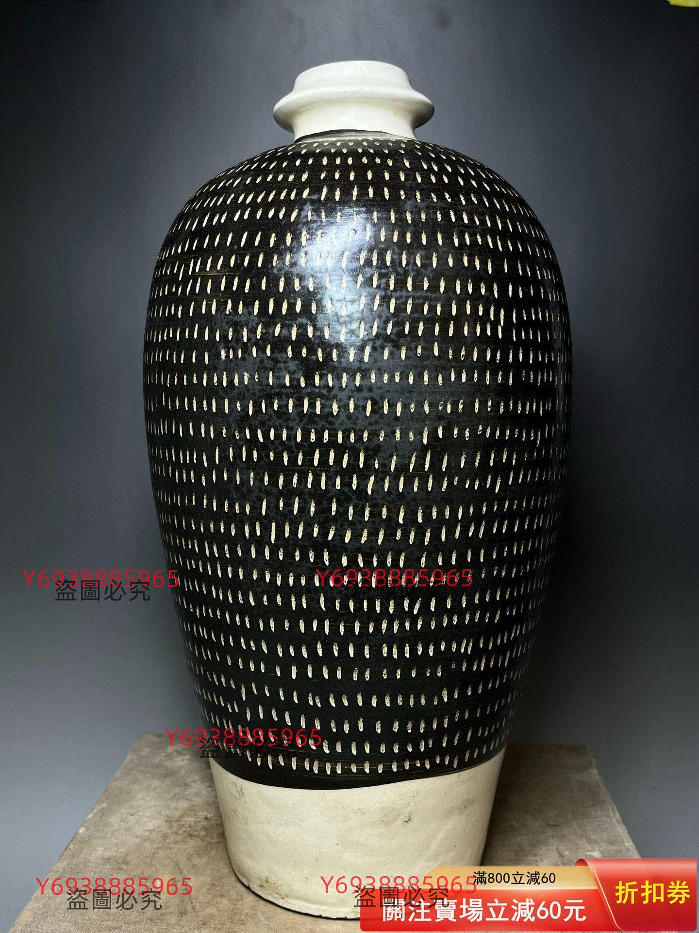 宋・古陶瓷品・建窯・五彩・飛天紋梅瓶・陶藝・古董品・中国古玩