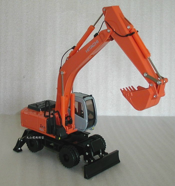 丸山建機模型店]---絕版品HITACHI ZAXIS-160W 1/40 輪式怪手挖土機模型