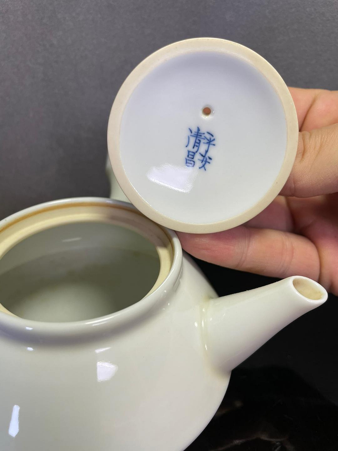 ☆ 加藤利昌 清水焼 大急須 ☆ 加藤利昌 清水焼 大急須